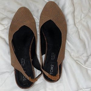 Toms open heel flats